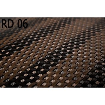  Polyrattan Betekintésgátló korláttakaró, 1400 g/m2, 20mx1,1m, RD06 Barna Mix
