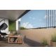 Polyrattan Betekintésgátló korláttakaró, 1400 g/m2, 20mx0,9m, RD18 Krém