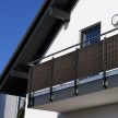 Polyrattan Betekintésgátló korláttakaró, 1400 g/m2, 20mx1m, RD01 Dióbarna