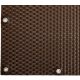 Polyrattan Betekintésgátló korláttakaró rögzítőlyukkal, 1400 g/m2˛, 3mx1m, RD01 Dióbarna