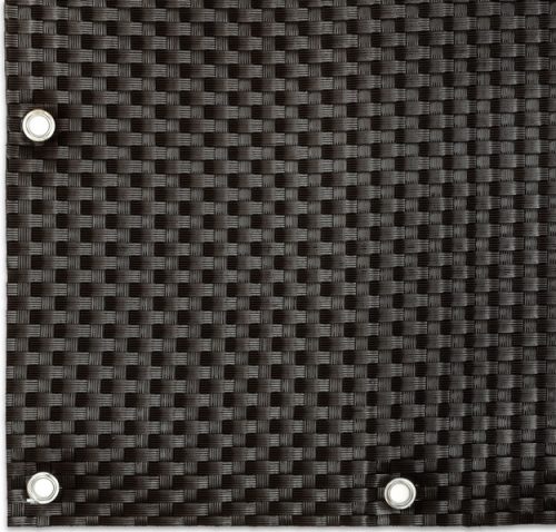 Polyrattan Betekintésgátló korláttakaró rögzítőlyukkal, 1400 g/m2˛, 3mx0,9m, RD02 Sötétbarna