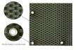 Polyrattan Betekintésgátló korláttakaró rögzítőlyukkal, 1400 g/m2˛, 3mx0,9m, RD12 Zöld