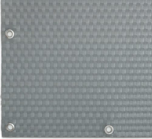 Polyrattan Betekintésgátló korláttakaró rögzítőlyukkal, 1400 g/m2˛, 3mx0,9m, RD17 Világosszürke