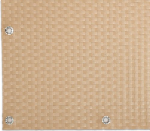 Polyrattan Betekintésgátló korláttakaró rögzítőlyukkal, 1400 g/m2˛, 3mx0,9m, RD18 Krém