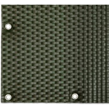   Polyrattan Betekintésgátló korláttakaró rögzítőlyukkal, 1400 g/m2˛, 5mx0,9m, RD12 Zöld