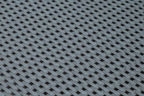 Polyrattan Betekintésgátló korláttakaró rögzítőlyukkal, 900 g/m2˛, 1m széles, méterre rendelhető, RC31 Szürke-Fekete