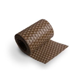   Polyrattan Kerítésbe fűzhető belátásgátló szalag, 1400 g/m2˛, 255x19 cm, RD01 Dióbarna