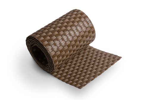 Polyrattan Kerítésbe fűzhető belátásgátló szalag, 1400 g/m2˛, 255x19 cm, RD01 Dióbarna