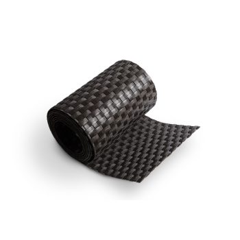   Polyrattan Kerítésbe fűzhető belátásgátló szalag, 1400 g/m2˛, 255x19 cm, RD02 Sötétbarna