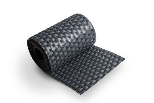 Polyrattan Kerítésbe fűzhető belátásgátló szalag, 1400 g/m2˛, 255x19 cm, RD03 Antracit (sötétszürke)