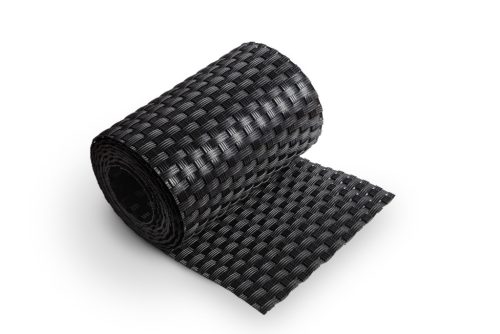 Polyrattan Kerítésbe fűzhető belátásgátló szalag, 1400 g/m2˛, 255x19 cm, RD04 Fekete