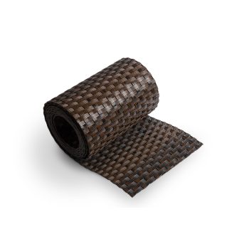   Polyrattan Kerítésbe fűzhető belátásgátló szalag, 1400 g/m2˛, 255x19 cm, RD06 Barna Mix