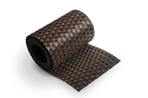 Polyrattan Kerítésbe fűzhető belátásgátló szalag, 1400 g/m2˛, 255x19 cm, RD06 Barna Mix