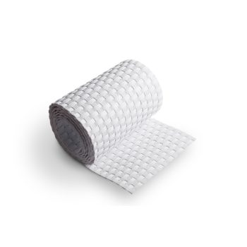   Polyrattan Kerítésbe fűzhető belátásgátló szalag, 1400 g/m2˛, 255x19 cm, RD07 Fehér