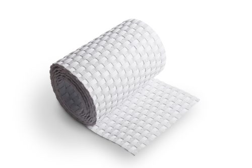 Polyrattan Kerítésbe fűzhető belátásgátló szalag, 1400 g/m2˛, 255x19 cm, RD07 Fehér