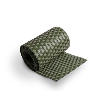   Polyrattan Kerítésbe fűzhető belátásgátló szalag, 1400 g/m2˛, 255x19 cm, RD12 Zöld