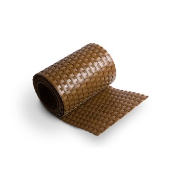   Polyrattan Kerítésbe fűzhető belátásgátló szalag, 1400 g/m2˛, 255x19 cm, RD13 Mézbarna