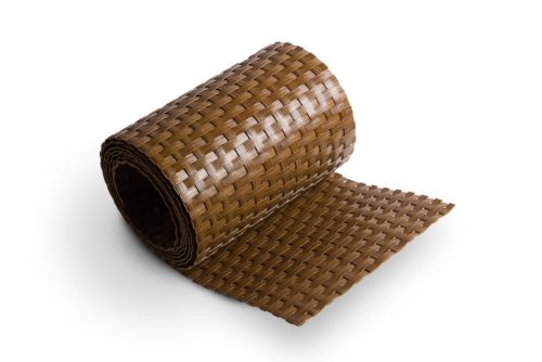 Polyrattan Kerítésbe fűzhető belátásgátló szalag, 1400 g/m2˛, 255x19 cm, RD13 Mézbarna