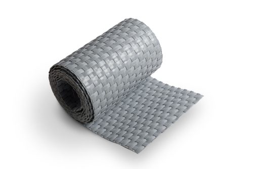 Polyrattan Kerítésbe fűzhető belátásgátló szalag, 1400 g/m2˛, 255x19 cm, RD17 Világosszürke