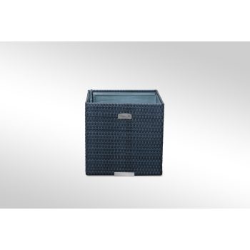 Polyrattan Kerti Virágláda 46x46x46 cm, RD01 Dióbarna