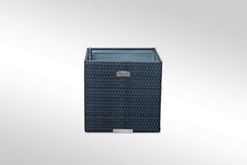 Polyrattan Kerti Virágláda 46x46x46 cm, RD02 Sötétbarna