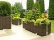 Polyrattan Kerti Virágláda 108x39x43 cm, RD12 Zöld