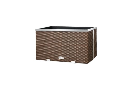 Polyrattan Kerti Virágláda 70x38x40 cm, RD01 Dióbarna