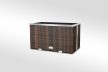 Polyrattan Kerti Virágláda 70x38x40 cm, RD01 Dióbarna