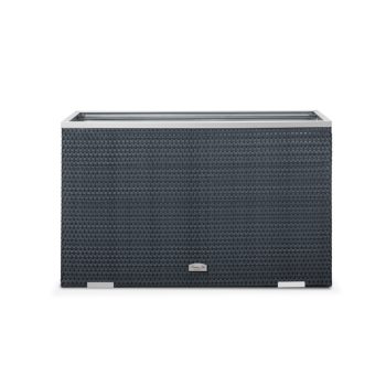 Polyrattan Kerti Virágláda 100x30x60 cm, RD01 Dióbarna