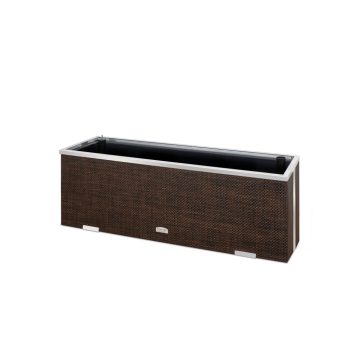   Polyrattan Kerti Virágláda Öntöztetővel 95x39x43 cm, RD17 Világosszürke