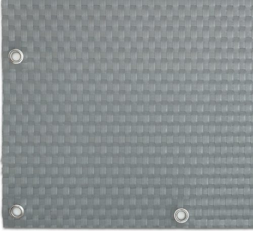 Polyrattan Betekintésgátló korláttakaró rögzítőlyukkal, 1400 g/m2˛, 5mx1m, RD17 Világosszürke
