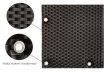 Polyrattan Betekintésgátló korláttakaró rögzítőlyukkal, 1400 g/m2˛, 0,9m széles, méterre rendelhető, RD02 Sötétbarna
