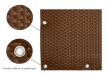 Polyrattan Betekintésgátló korláttakaró rögzítőlyukkal, 1400 g/m2˛, 0,9m széles, méterre rendelhető, RD13 Mézbarna