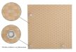Polyrattan Betekintésgátló korláttakaró rögzítőlyukkal, 1400 g/m2˛, 0,9m széles, méterre rendelhető, RD18 Krém