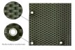 Polyrattan Betekintésgátló korláttakaró rögzítőlyukkal, 1400 g/m2˛, 1m széles, méterre rendelhető, RD12 Zöld