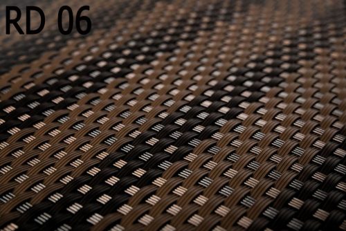 Polyrattan Betekintésgátló korláttakaró, 1400 g/m2, 3mx0,9m, RD06 Barna Mix