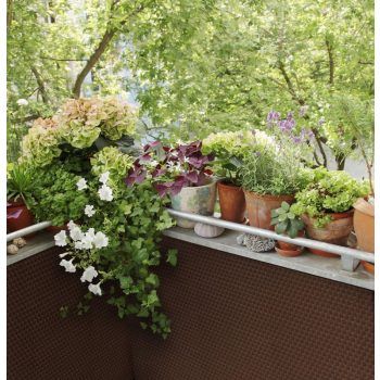   Polyrattan Betekintésgátló korláttakaró, 1400 g/m2, 5mx1m, RD01 Dióbarna