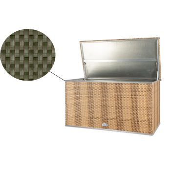   Exkluzív polyrattan párnatartó láda, 115x60x60cm, RD12 Zöld