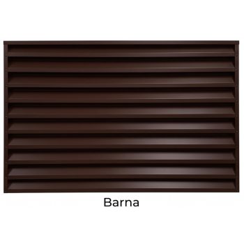   Kerítéspanel Louvre, Vízszintes Vastag panel, Zárt, 120x200x4,5cm, RAL8019 Barna
