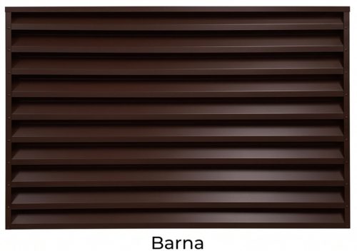 Kerítéspanel Louvre, Vízszintes Vastag panel, Zárt, 120x200x4,5cm, RAL8019 Barna