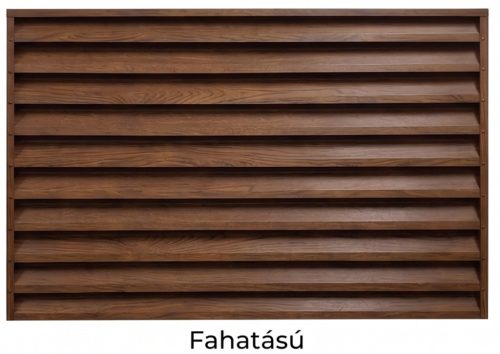 Kerítéspanel Louvre, Vízszintes Vastag panel, Zárt, 120x200x4,5cm, Fahatású dekor